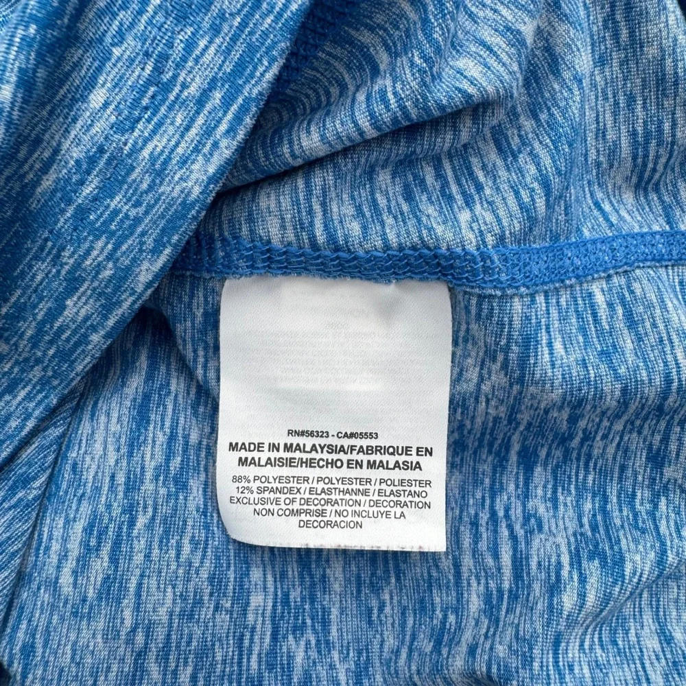 Nike Running Dri-FIT Womens XS Blue Space Dye 1/4 Zip Pullover Long Sleeve Top